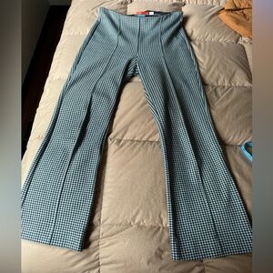 Black and white houndstooth Cartonnier crop flare kick pants - S